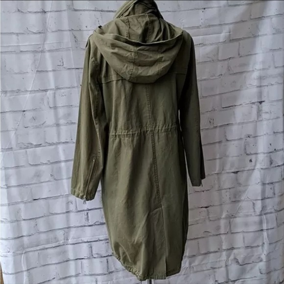 Y2K Seven for all Mankind Military Hooded Women Parka Coat size S - Picture 3 of 6